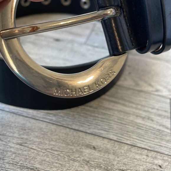 Michael Kors Black and Silver Belt EUC - Picture 2 of 7